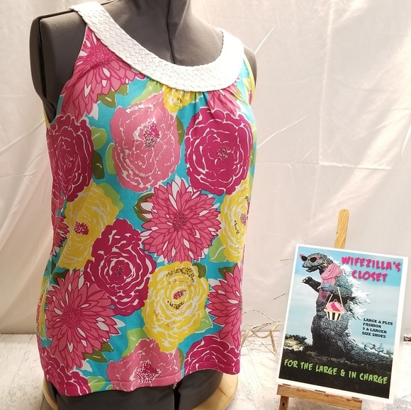 XL Joseph A Beaded and Sequined Tank Top